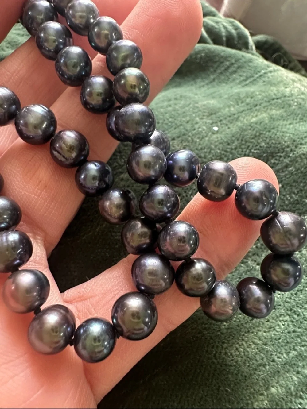 Chrome Genuine Pearl Necklace